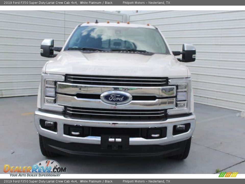 2019 Ford F350 Super Duty Lariat Crew Cab 4x4 White Platinum / Black Photo #3