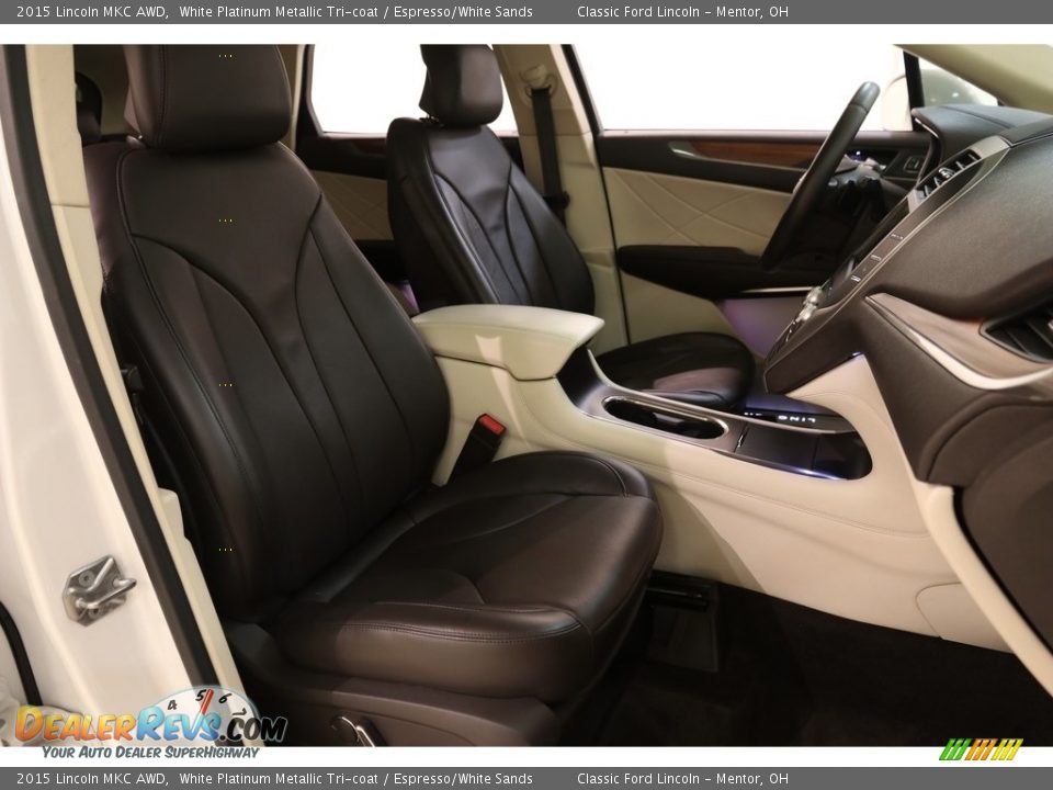 2015 Lincoln MKC AWD White Platinum Metallic Tri-coat / Espresso/White Sands Photo #19