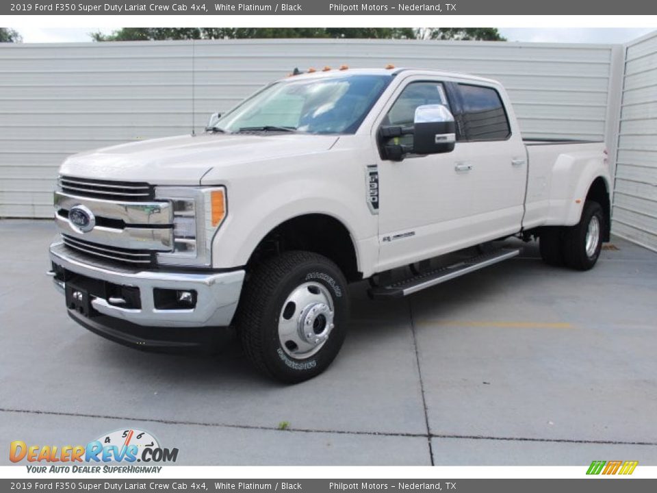 2019 Ford F350 Super Duty Lariat Crew Cab 4x4 White Platinum / Black Photo #4