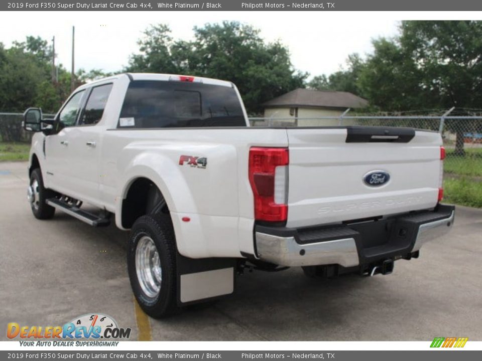 2019 Ford F350 Super Duty Lariat Crew Cab 4x4 White Platinum / Black Photo #6