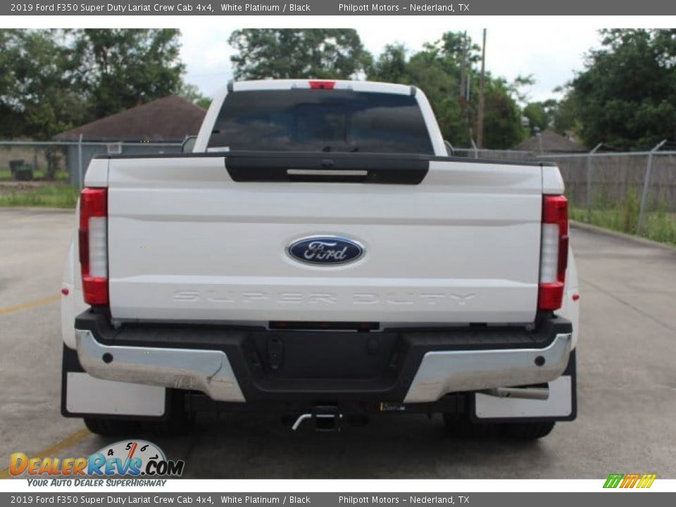 2019 Ford F350 Super Duty Lariat Crew Cab 4x4 White Platinum / Black Photo #7