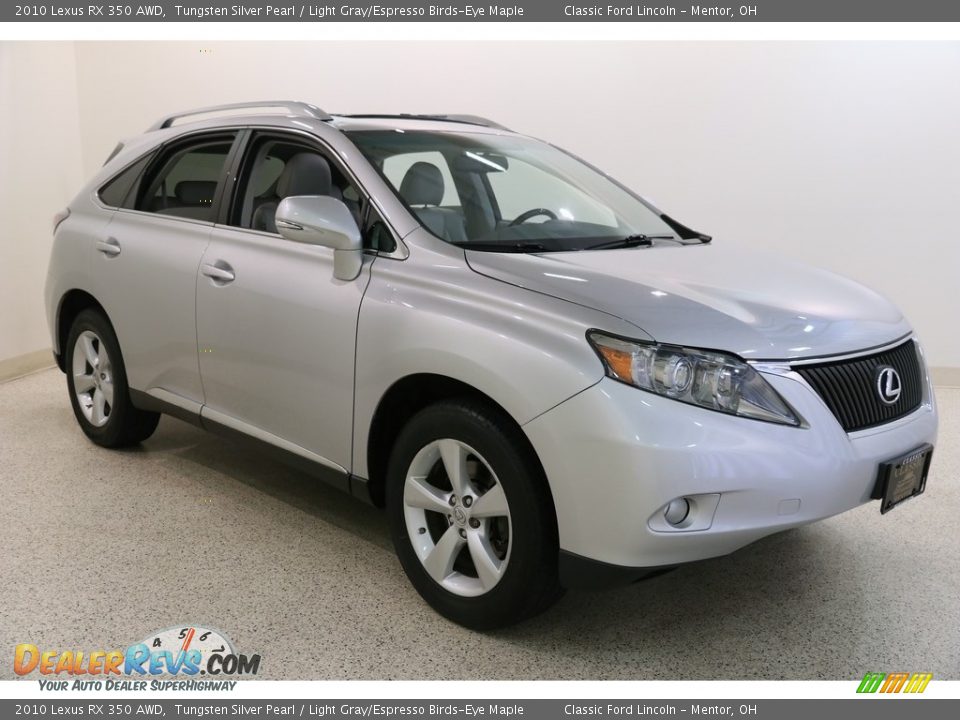 2010 Lexus RX 350 AWD Tungsten Silver Pearl / Light Gray/Espresso Birds-Eye Maple Photo #1