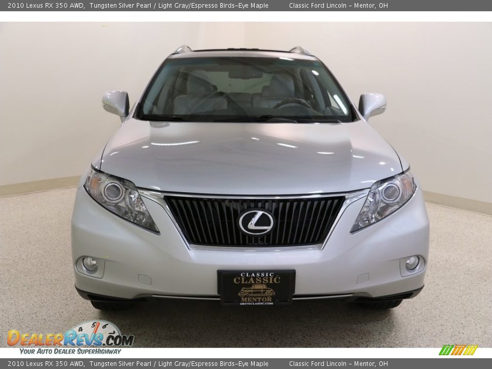 2010 Lexus RX 350 AWD Tungsten Silver Pearl / Light Gray/Espresso Birds-Eye Maple Photo #2