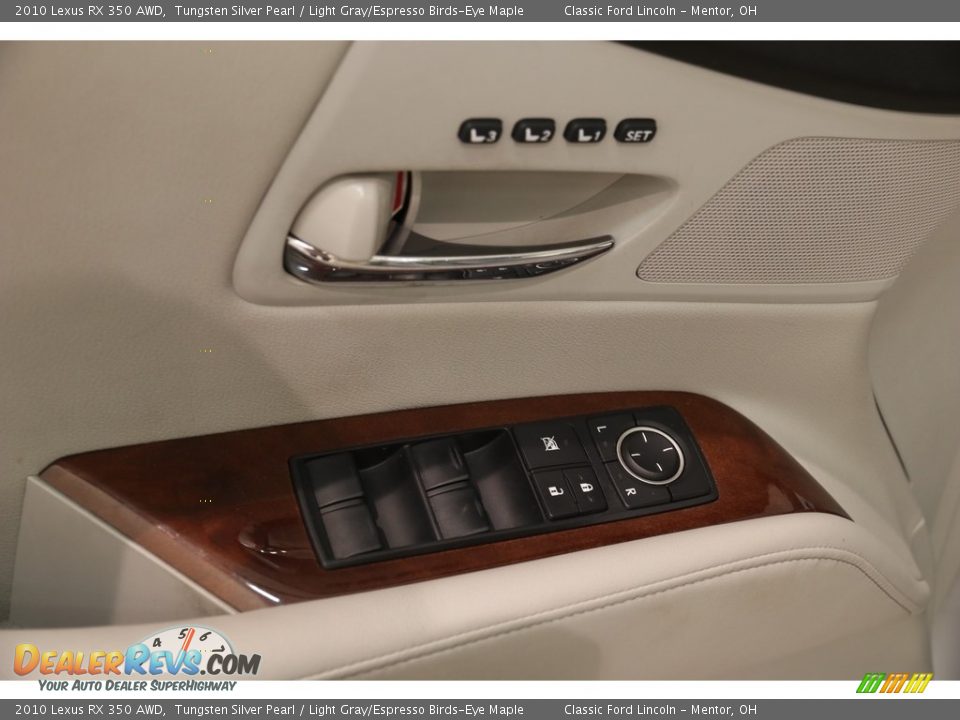 2010 Lexus RX 350 AWD Tungsten Silver Pearl / Light Gray/Espresso Birds-Eye Maple Photo #5