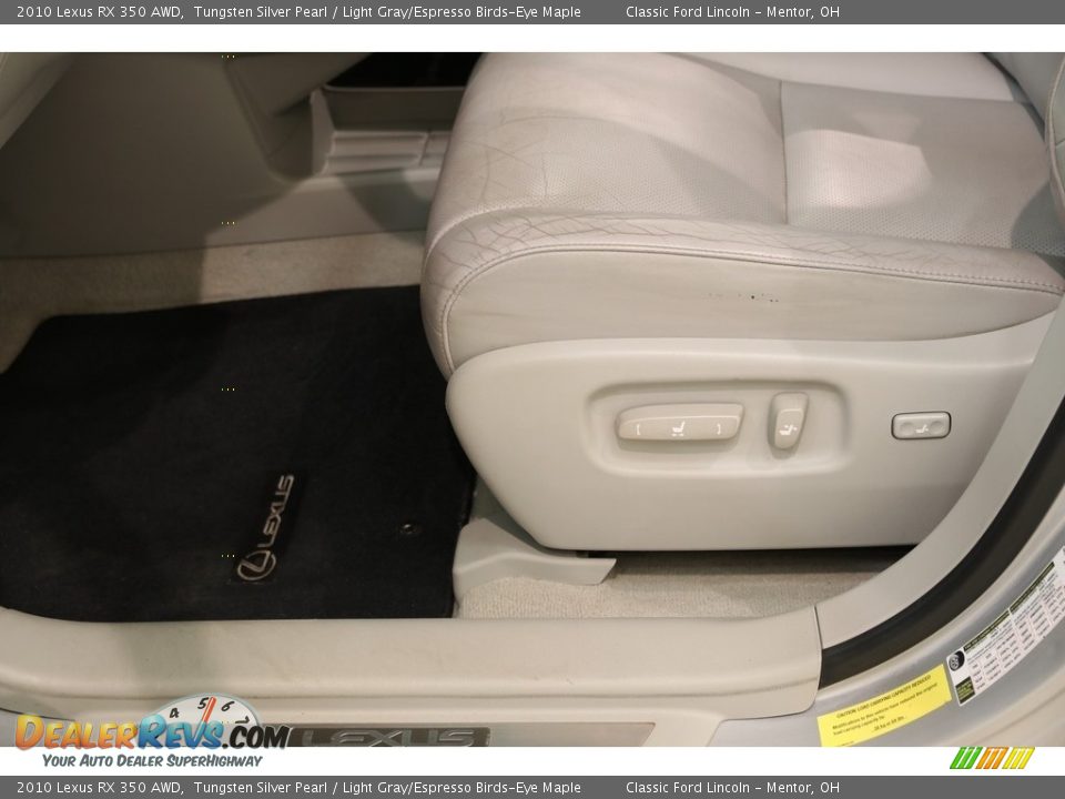 2010 Lexus RX 350 AWD Tungsten Silver Pearl / Light Gray/Espresso Birds-Eye Maple Photo #7