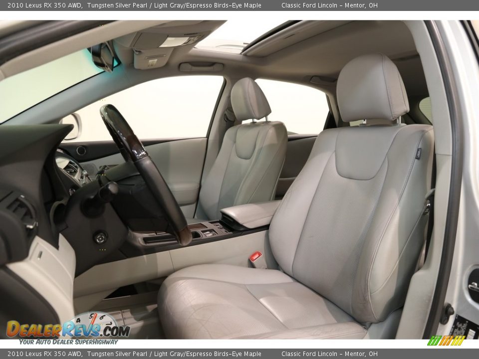 2010 Lexus RX 350 AWD Tungsten Silver Pearl / Light Gray/Espresso Birds-Eye Maple Photo #8