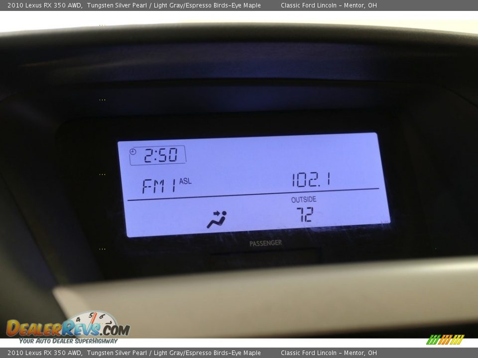 2010 Lexus RX 350 AWD Tungsten Silver Pearl / Light Gray/Espresso Birds-Eye Maple Photo #14
