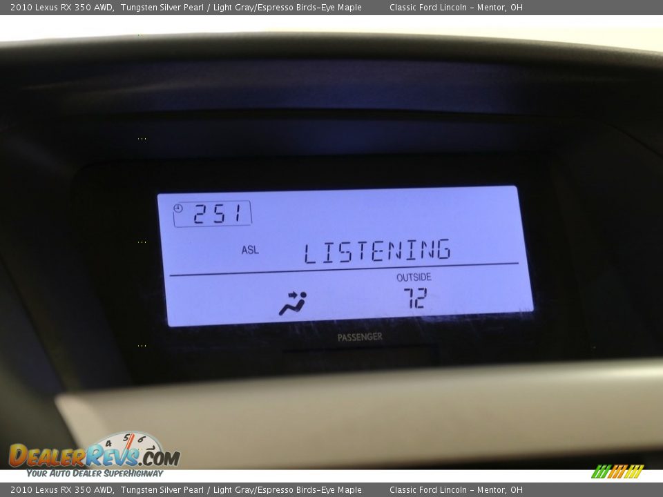 2010 Lexus RX 350 AWD Tungsten Silver Pearl / Light Gray/Espresso Birds-Eye Maple Photo #15