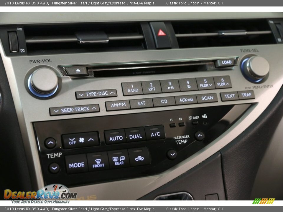 2010 Lexus RX 350 AWD Tungsten Silver Pearl / Light Gray/Espresso Birds-Eye Maple Photo #16