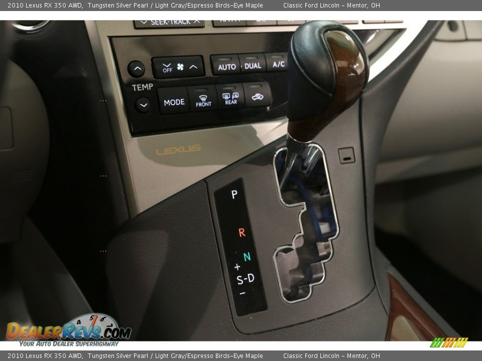 2010 Lexus RX 350 AWD Tungsten Silver Pearl / Light Gray/Espresso Birds-Eye Maple Photo #17
