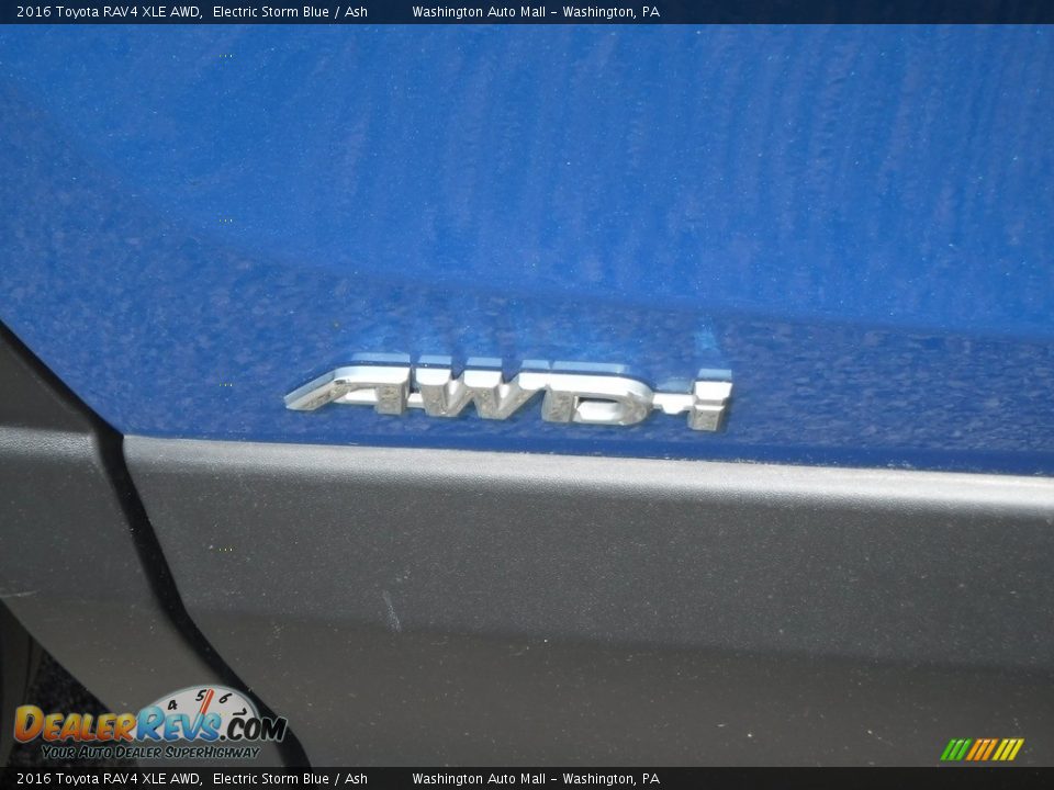 2016 Toyota RAV4 XLE AWD Electric Storm Blue / Ash Photo #4
