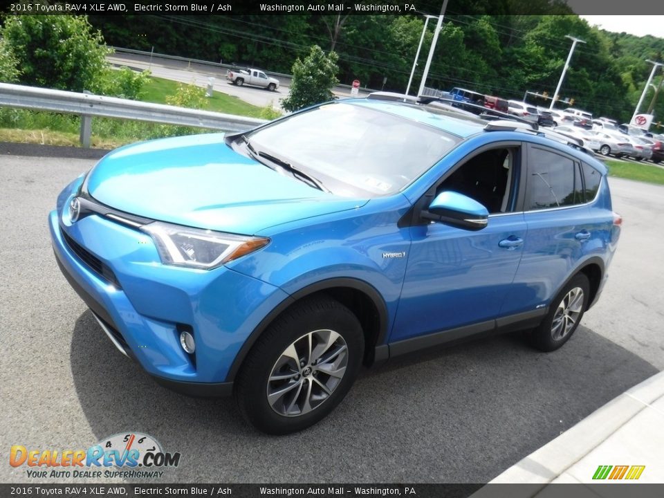 2016 Toyota RAV4 XLE AWD Electric Storm Blue / Ash Photo #7