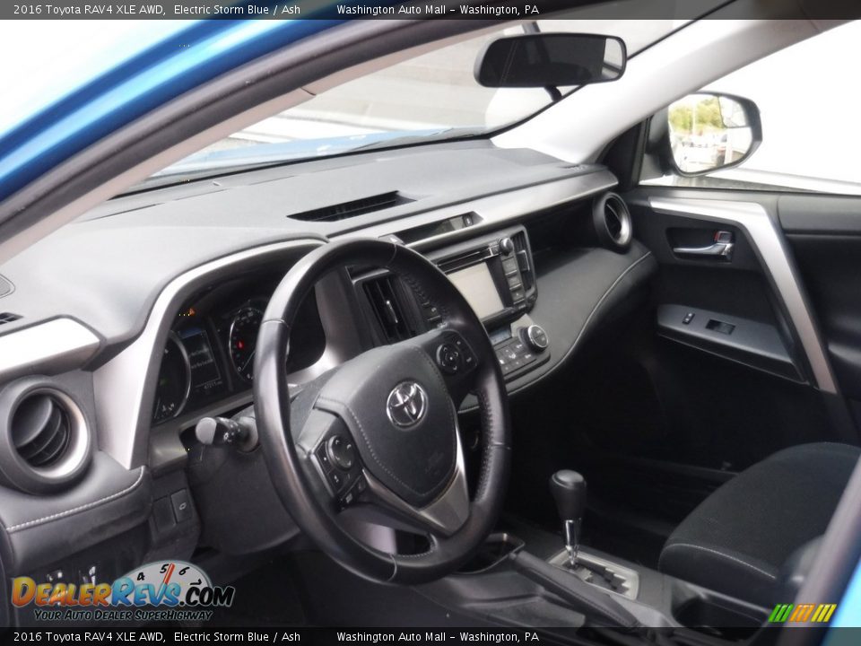 2016 Toyota RAV4 XLE AWD Electric Storm Blue / Ash Photo #14