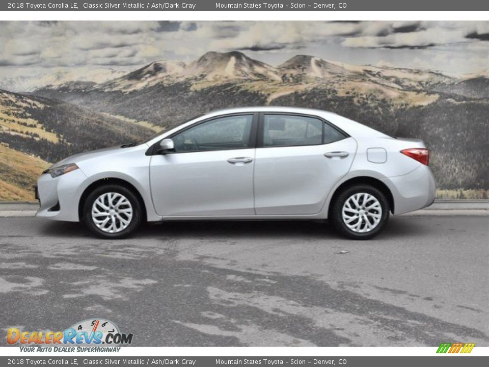 2018 Toyota Corolla LE Classic Silver Metallic / Ash/Dark Gray Photo #6