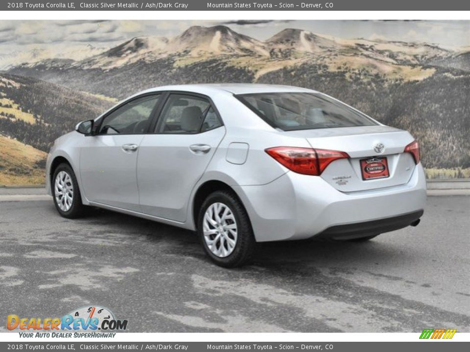 2018 Toyota Corolla LE Classic Silver Metallic / Ash/Dark Gray Photo #7