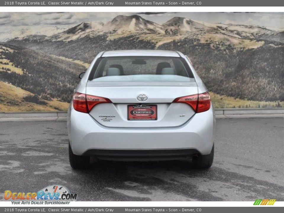 2018 Toyota Corolla LE Classic Silver Metallic / Ash/Dark Gray Photo #8