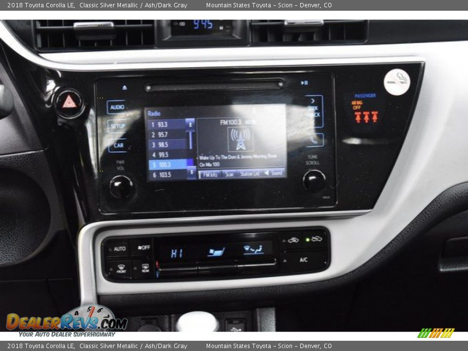 2018 Toyota Corolla LE Classic Silver Metallic / Ash/Dark Gray Photo #14
