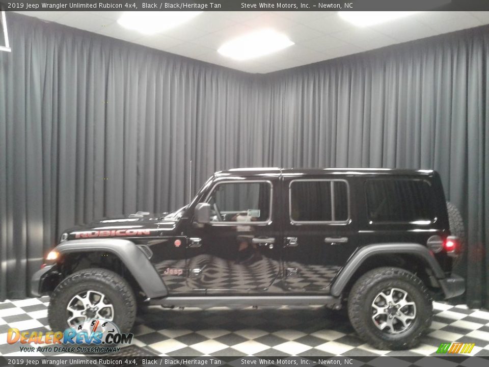 2019 Jeep Wrangler Unlimited Rubicon 4x4 Black / Black/Heritage Tan Photo #1