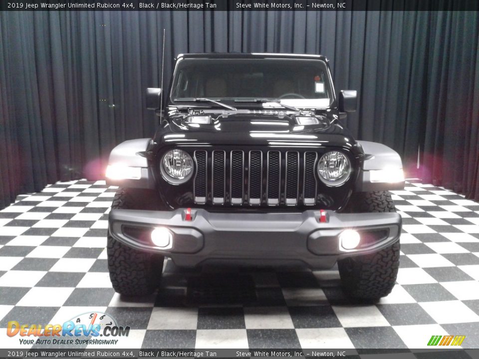 2019 Jeep Wrangler Unlimited Rubicon 4x4 Black / Black/Heritage Tan Photo #3