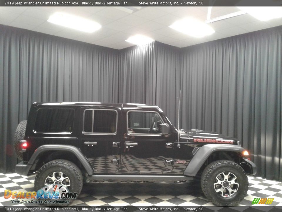 2019 Jeep Wrangler Unlimited Rubicon 4x4 Black / Black/Heritage Tan Photo #5