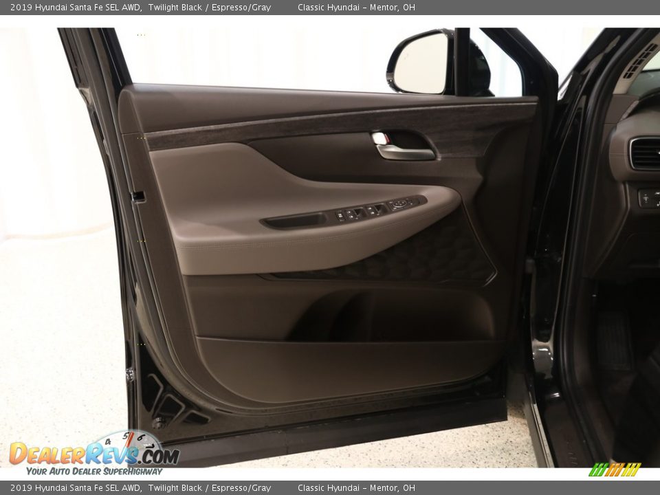 2019 Hyundai Santa Fe SEL AWD Twilight Black / Espresso/Gray Photo #4
