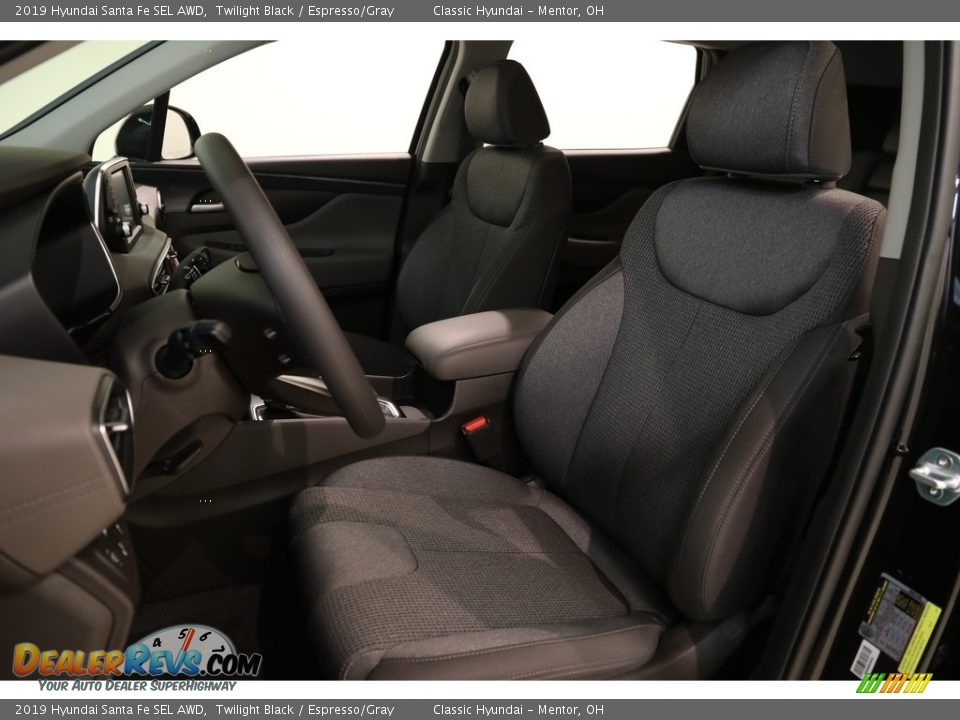 2019 Hyundai Santa Fe SEL AWD Twilight Black / Espresso/Gray Photo #5