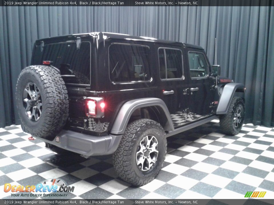 2019 Jeep Wrangler Unlimited Rubicon 4x4 Black / Black/Heritage Tan Photo #6