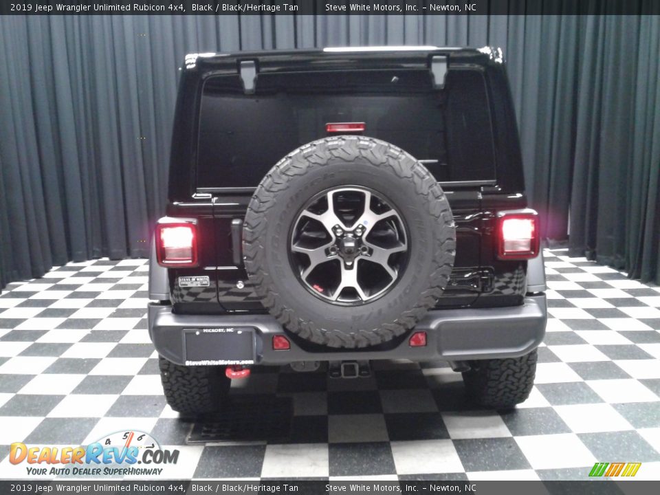 2019 Jeep Wrangler Unlimited Rubicon 4x4 Black / Black/Heritage Tan Photo #7