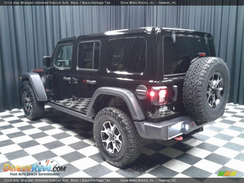 2019 Jeep Wrangler Unlimited Rubicon 4x4 Black / Black/Heritage Tan Photo #8