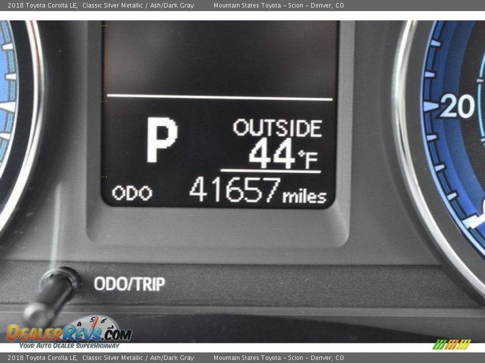 2018 Toyota Corolla LE Classic Silver Metallic / Ash/Dark Gray Photo #29