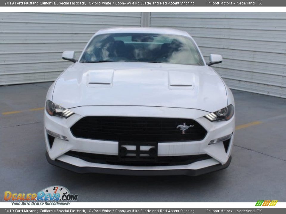 2019 Ford Mustang California Special Fastback Oxford White / Ebony w/Miko Suede and Red Accent Stitching Photo #3