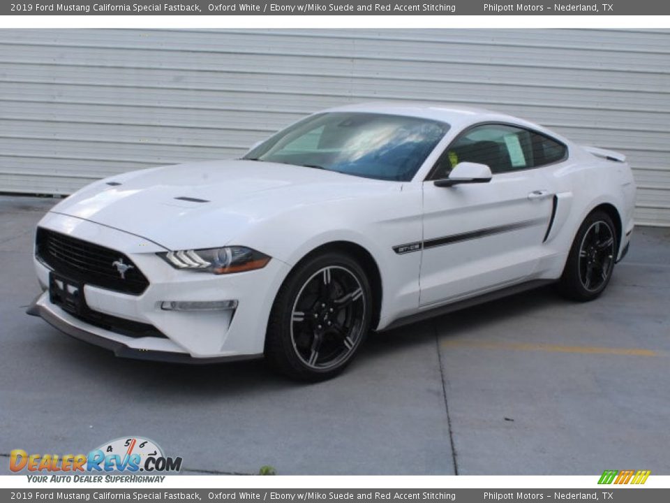 2019 Ford Mustang California Special Fastback Oxford White / Ebony w/Miko Suede and Red Accent Stitching Photo #4