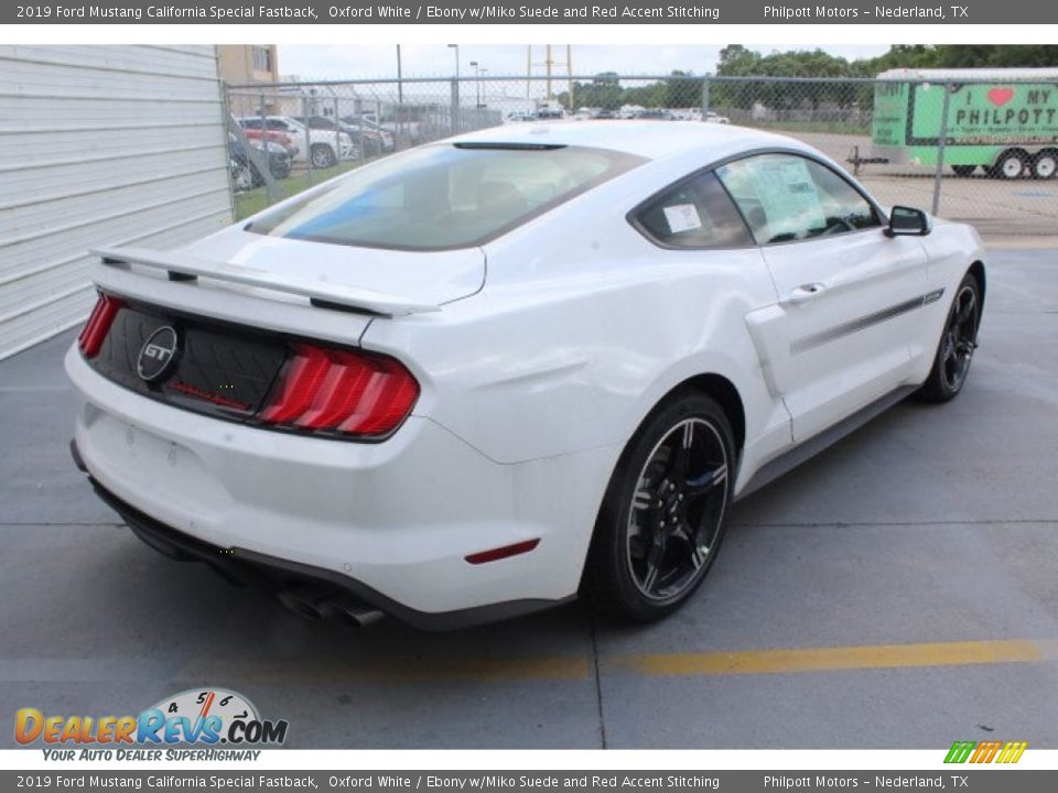 2019 Ford Mustang California Special Fastback Oxford White / Ebony w/Miko Suede and Red Accent Stitching Photo #8