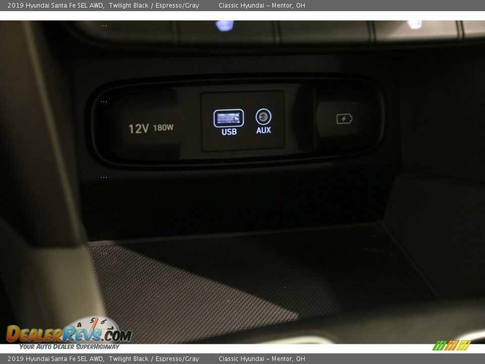 2019 Hyundai Santa Fe SEL AWD Twilight Black / Espresso/Gray Photo #17