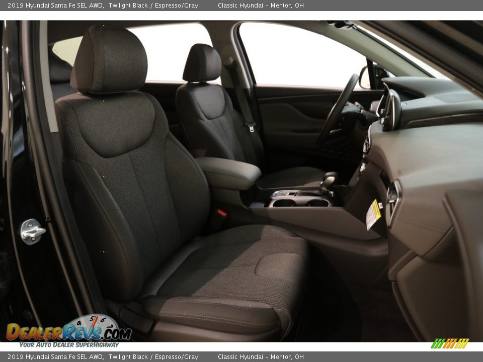 2019 Hyundai Santa Fe SEL AWD Twilight Black / Espresso/Gray Photo #20