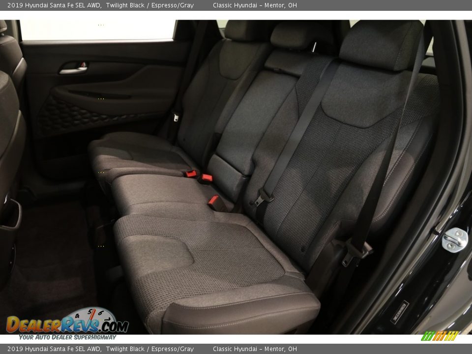 2019 Hyundai Santa Fe SEL AWD Twilight Black / Espresso/Gray Photo #22