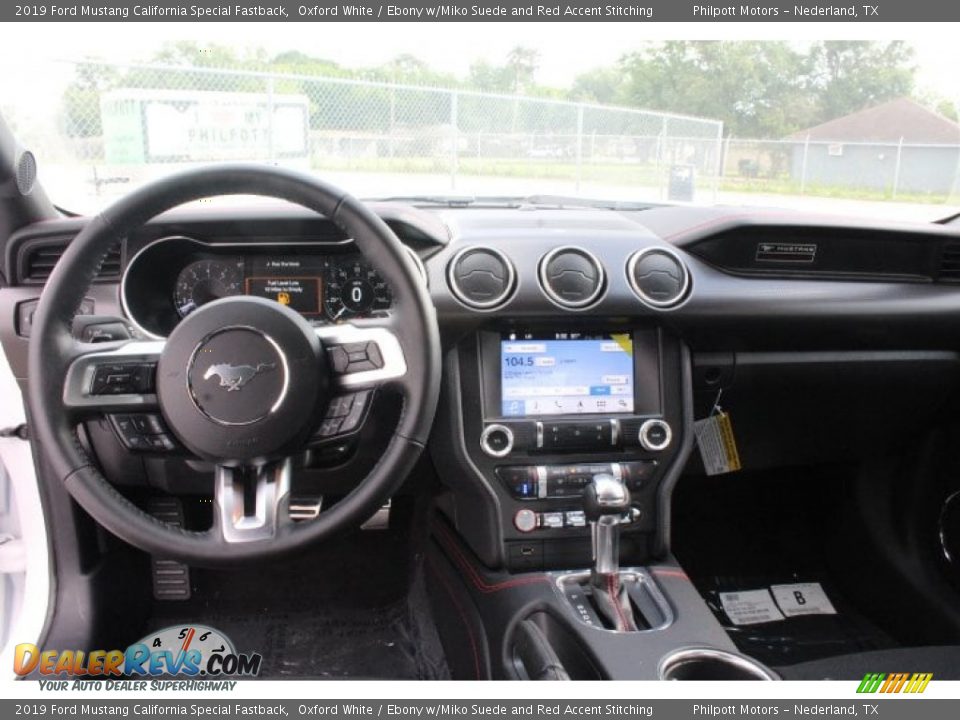 2019 Ford Mustang California Special Fastback Oxford White / Ebony w/Miko Suede and Red Accent Stitching Photo #19