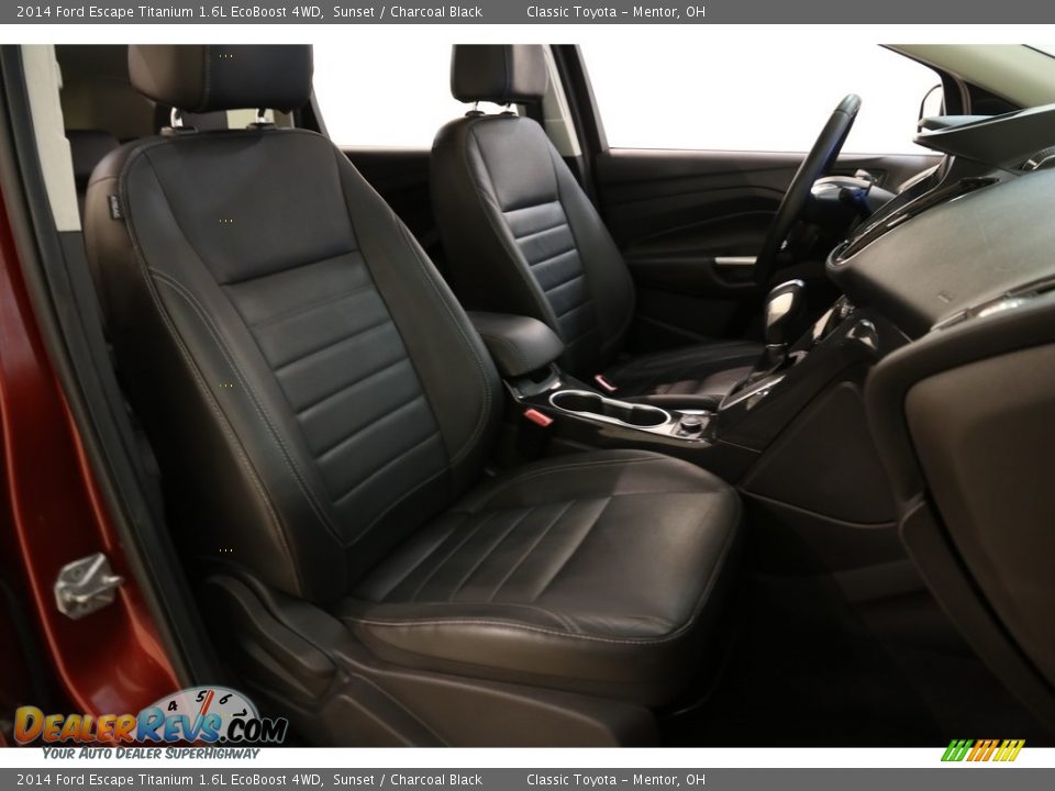 2014 Ford Escape Titanium 1.6L EcoBoost 4WD Sunset / Charcoal Black Photo #17