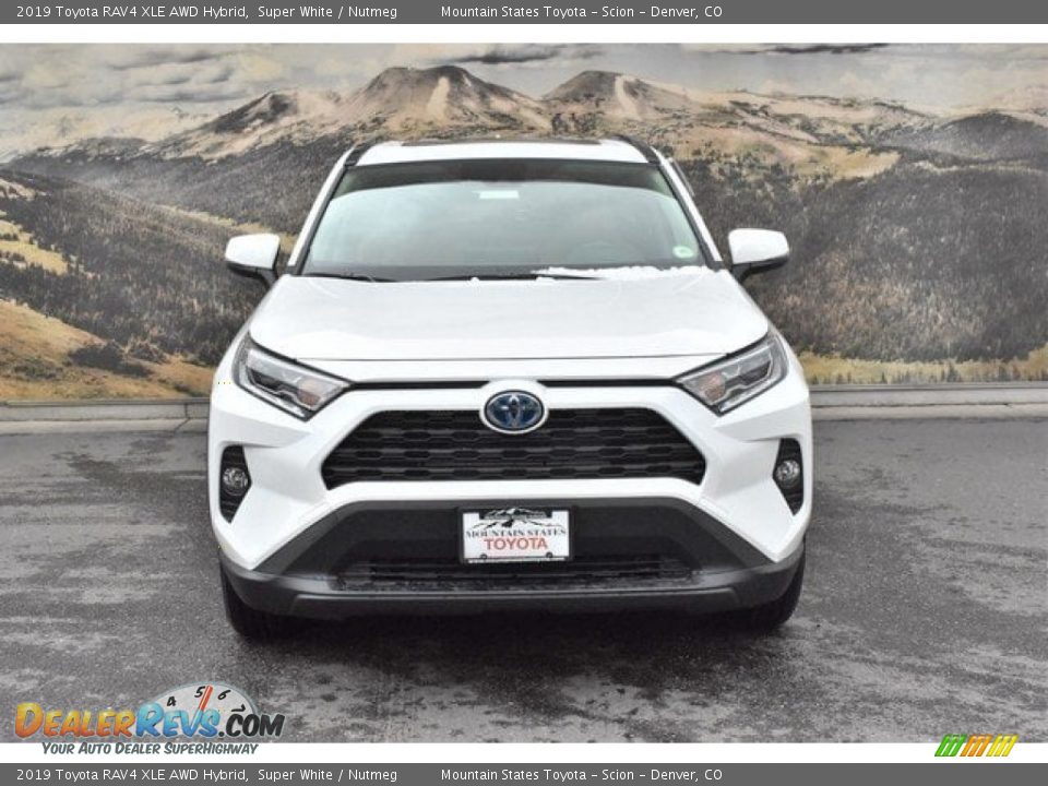 2019 Toyota RAV4 XLE AWD Hybrid Super White / Nutmeg Photo #2