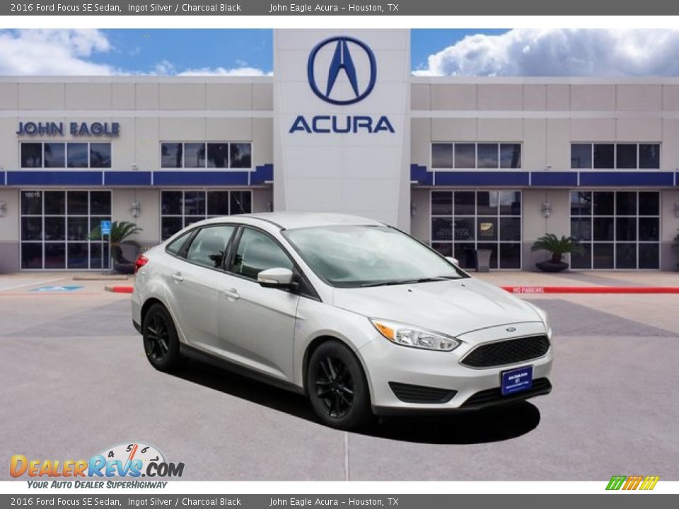 2016 Ford Focus SE Sedan Ingot Silver / Charcoal Black Photo #1