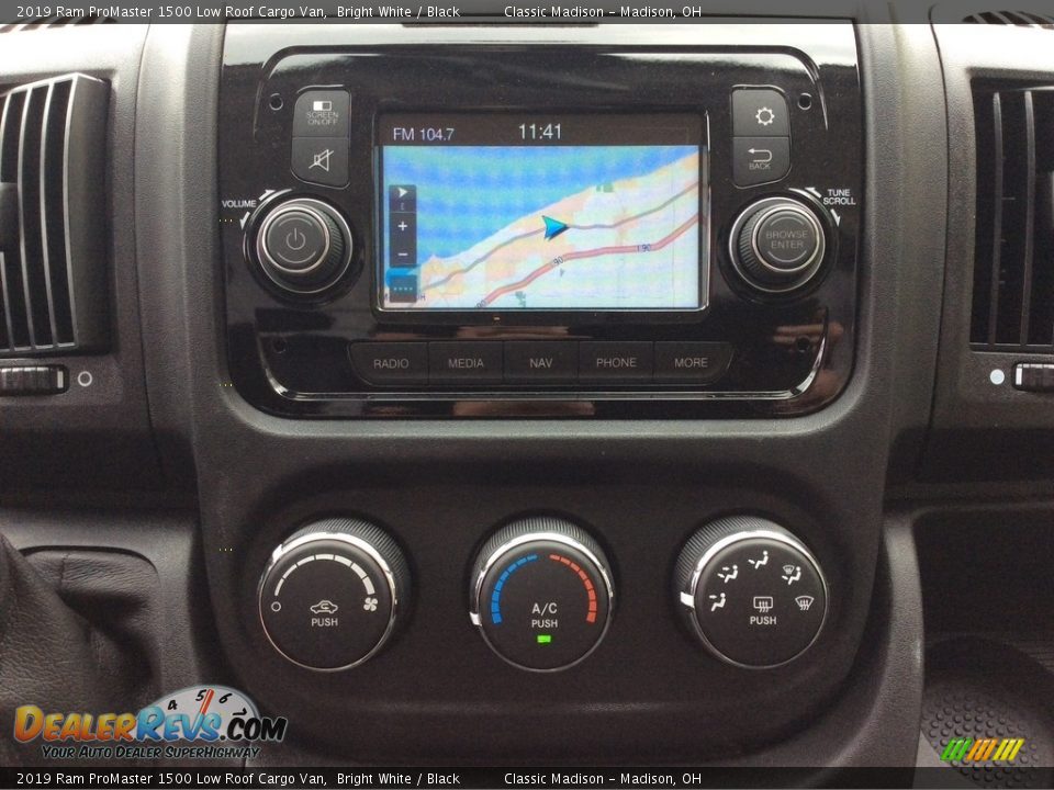 2019 Ram ProMaster 1500 Low Roof Cargo Van Bright White / Black Photo #15