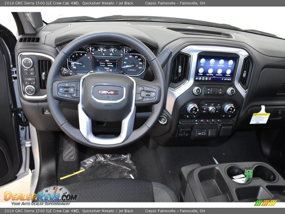 2019 GMC Sierra 1500 SLE Crew Cab 4WD Quicksilver Metallic / Jet Black Photo #8