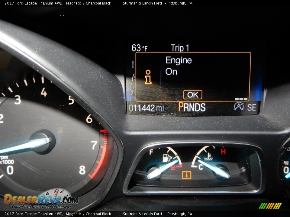 2017 Ford Escape Titanium 4WD Magnetic / Charcoal Black Photo #24