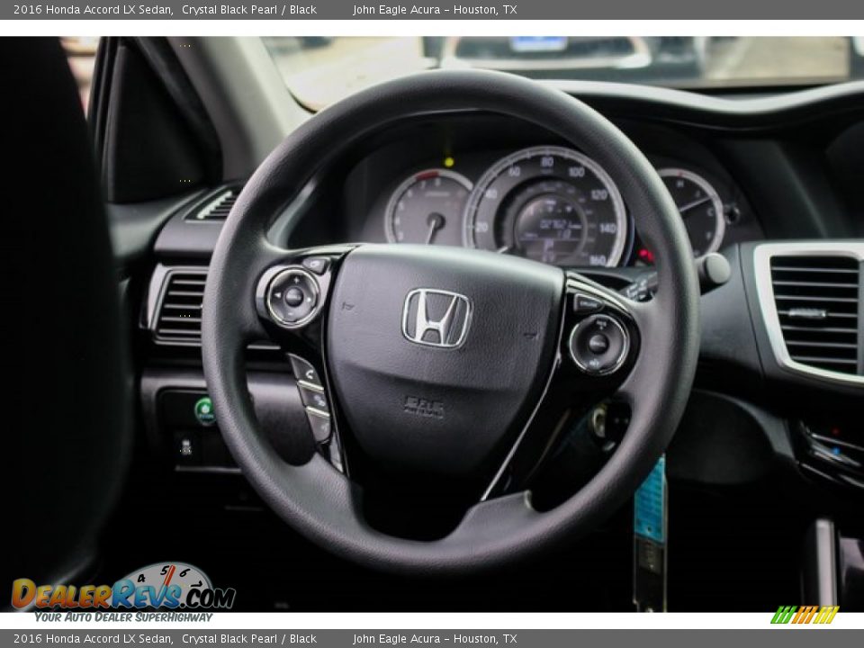 2016 Honda Accord LX Sedan Crystal Black Pearl / Black Photo #29