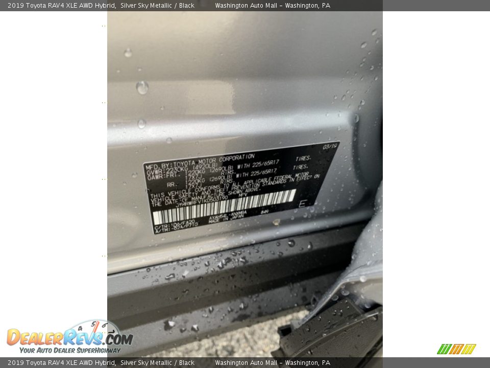 2019 Toyota RAV4 XLE AWD Hybrid Silver Sky Metallic / Black Photo #14
