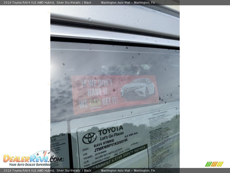 2019 Toyota RAV4 XLE AWD Hybrid Silver Sky Metallic / Black Photo #23