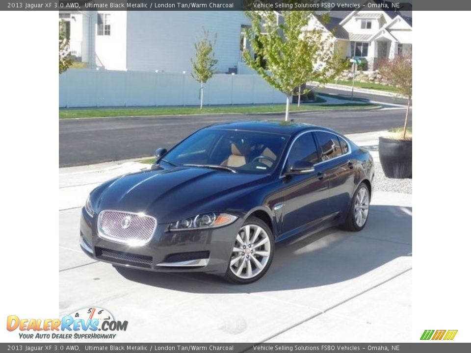 2013 Jaguar XF 3.0 AWD Ultimate Black Metallic / London Tan/Warm Charcoal Photo #1