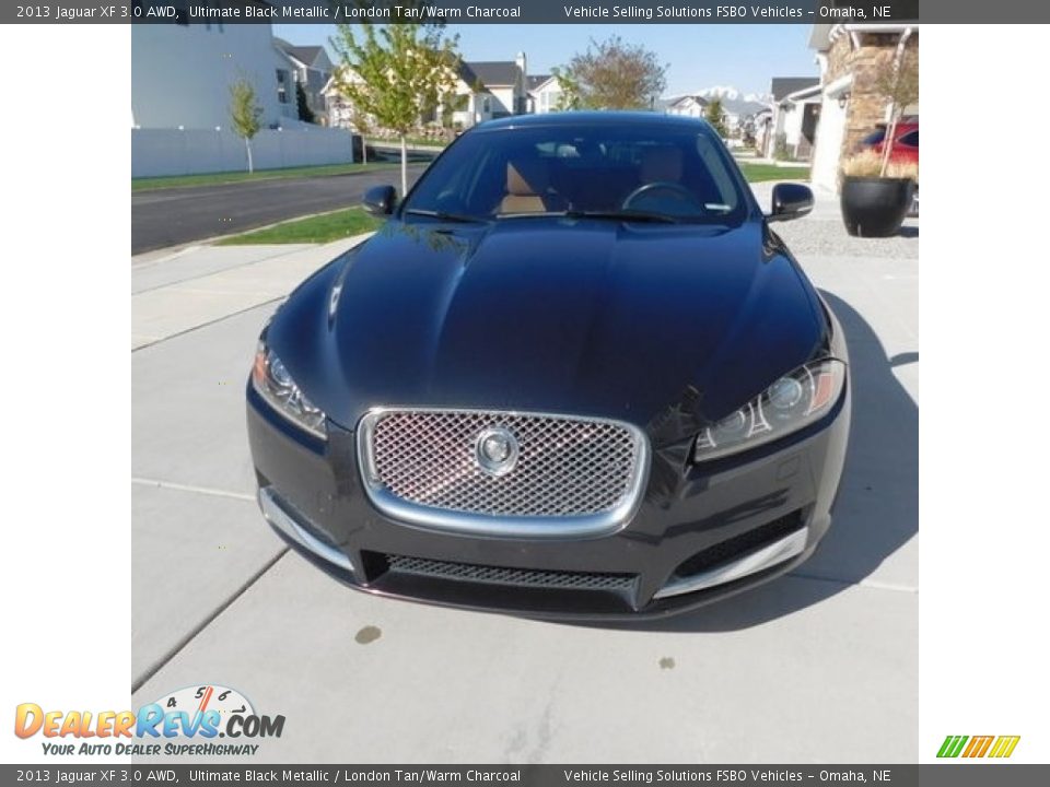 2013 Jaguar XF 3.0 AWD Ultimate Black Metallic / London Tan/Warm Charcoal Photo #15