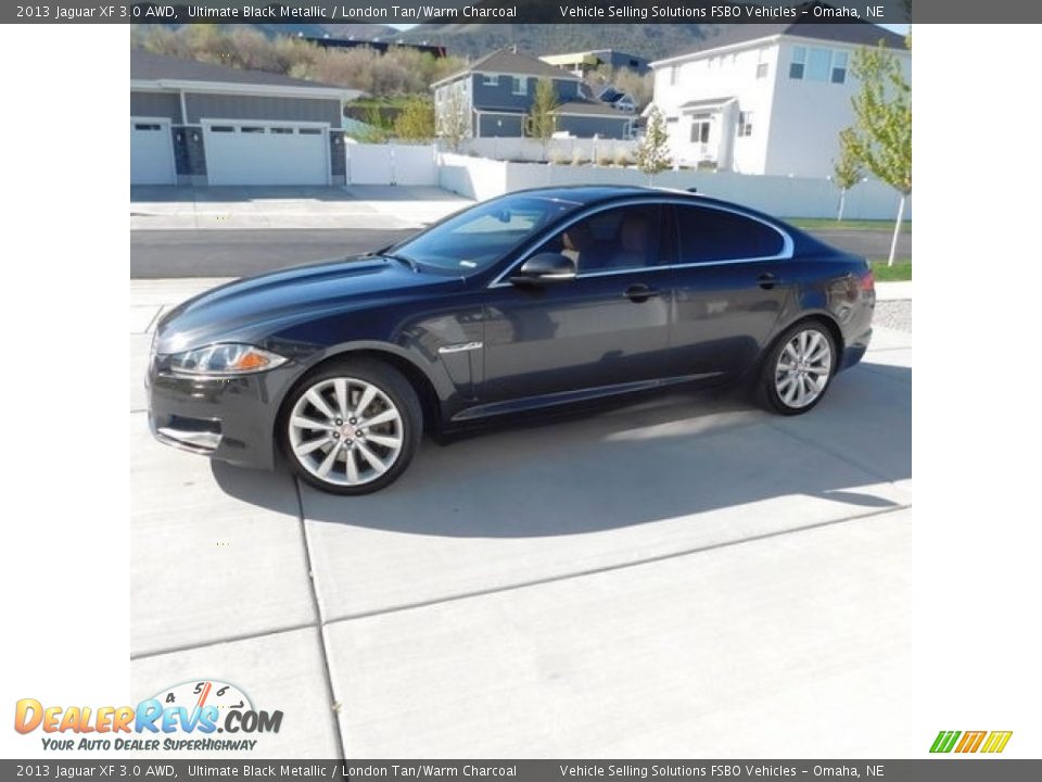 2013 Jaguar XF 3.0 AWD Ultimate Black Metallic / London Tan/Warm Charcoal Photo #16