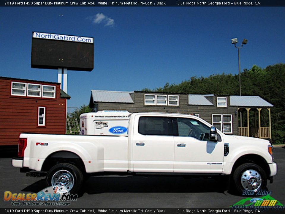 2019 Ford F450 Super Duty Platinum Crew Cab 4x4 White Platinum Metallic Tri-Coat / Black Photo #6